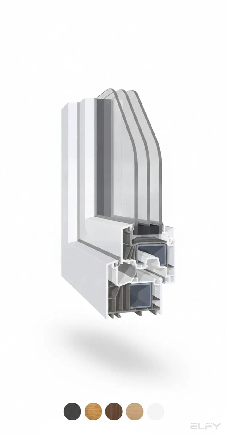 Fereastră Salamander proEvolution 72 1150x1000mm 2 Canate